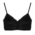 SIIK Plain Crepe Satin Silk Triangle Cup Lace Bra
