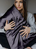 30 Momme Silk Envelope Pillowcase - Queen(20"X30") Charcoal gray