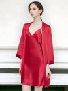 SIIK Pure Silk Deep V Neck Robe Set