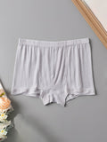 SIIK Silk Men's Solid Color Breathable Boxer Briefs Underwear