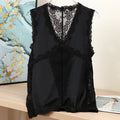 SIIK Silk Sleeveless Vest With Lace Lining