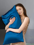 19 Momme Silk Envelope Pillowcase - Queen(20"X30") Sea Blue