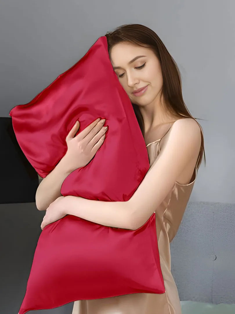 19 Momme Silk Envelope Pillowcase - Queen(20"X30") Wine Red