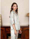 SIIK Pure Silk Floral Print Mid-Length Sleeve Pajama Set