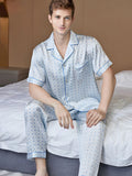 SIIK Pure Silk Men's Lapel Thin Pajama Set