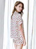 SIIK Pure Silk Heart Print Pajamas Set