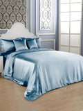 22 Momme Silk Seamless Double Sided Duvet Cover - Blue