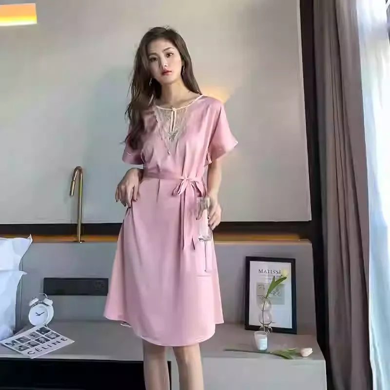 SIIK Pure Silk Sexy Lace Plus Size Strappy Nightgown