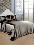 40 Momme Silk Duvet Cover Set  - Gray (4 Pieces)