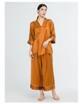 SIIK Pure Silk New Asian Style Double-Breasted Pajama Set