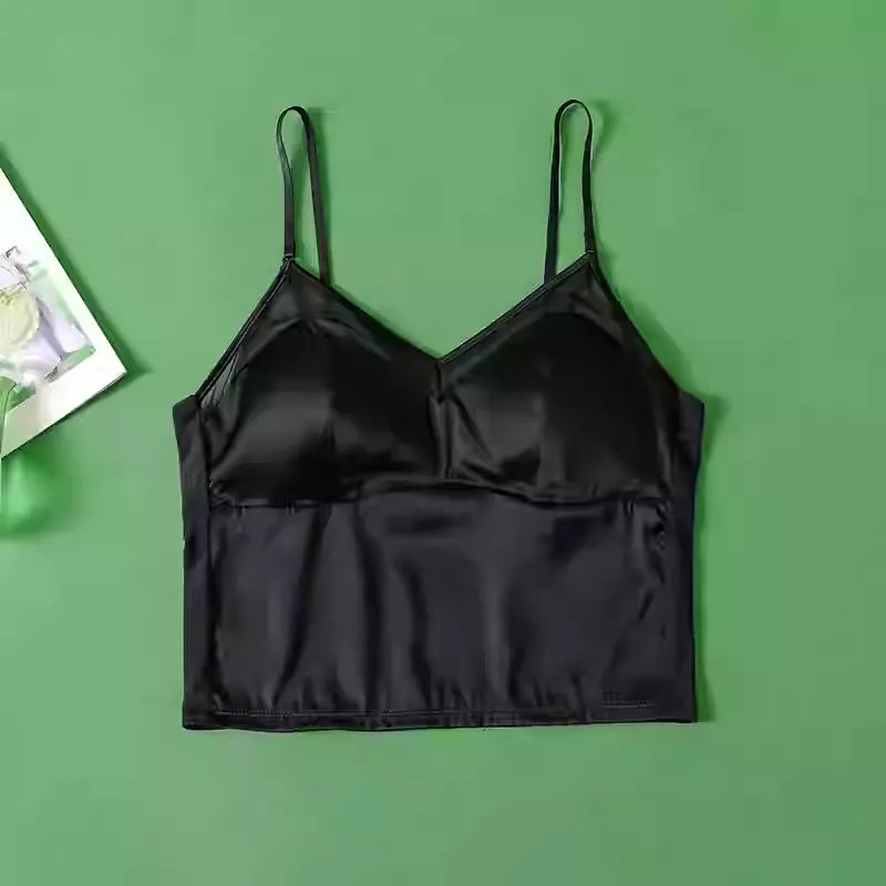 SIIK Silk Elastic Satin Bandage Bra Without Underwire Pad