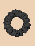 SIIK 3Pcs Pure Silk Midnight Scrunchies - Regular - 2cm - Black