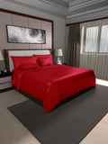 19 Momme Silk Wide Plain Crepe Satin Duvet Cover Without Stitching - Wine Red