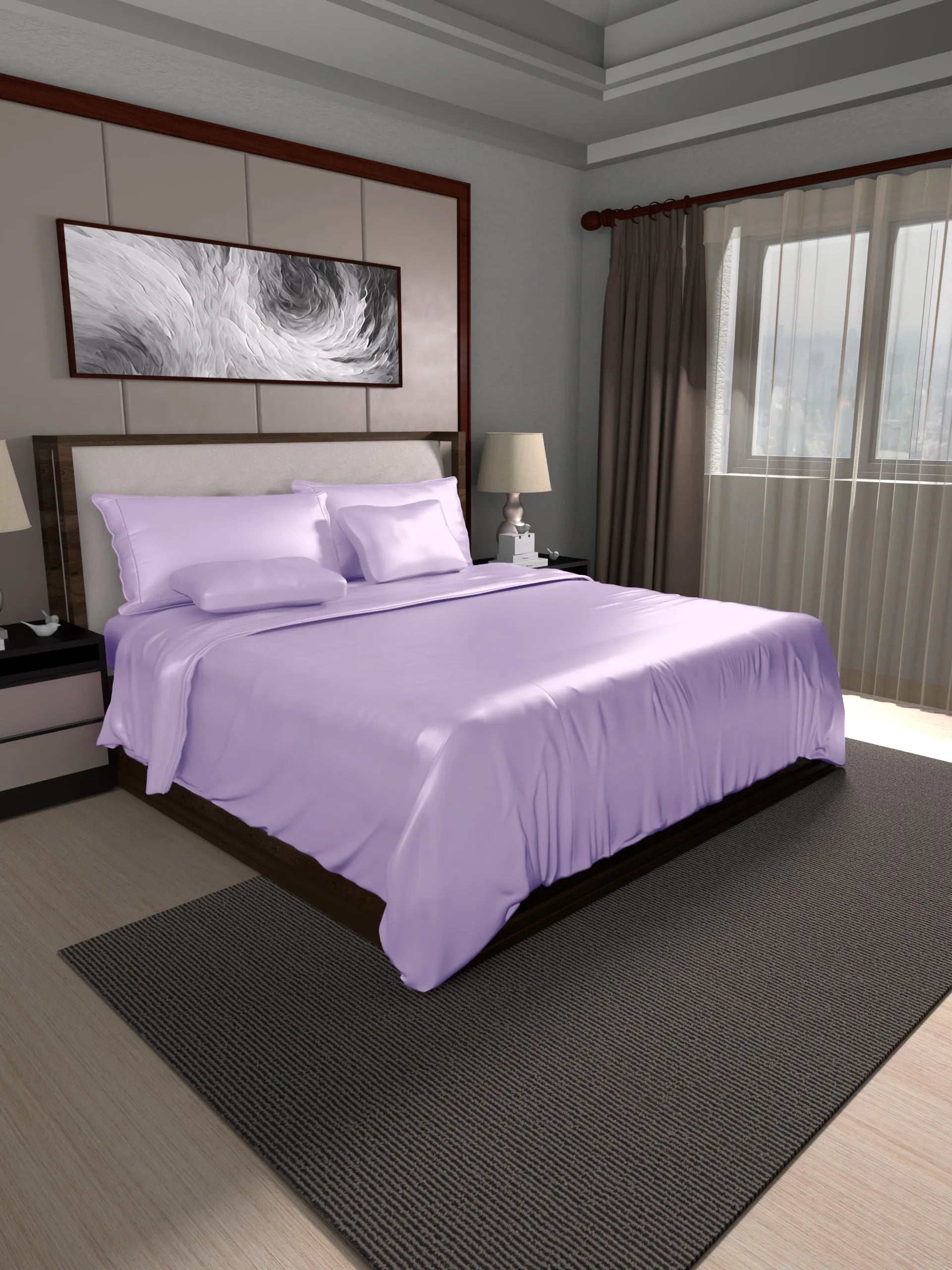 38 Momme Silk Duvet Cover- Purple