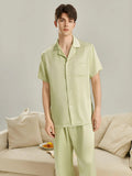 SIIK 19 Momme Silk Men's Thin Short Sleeve Pajamas Set