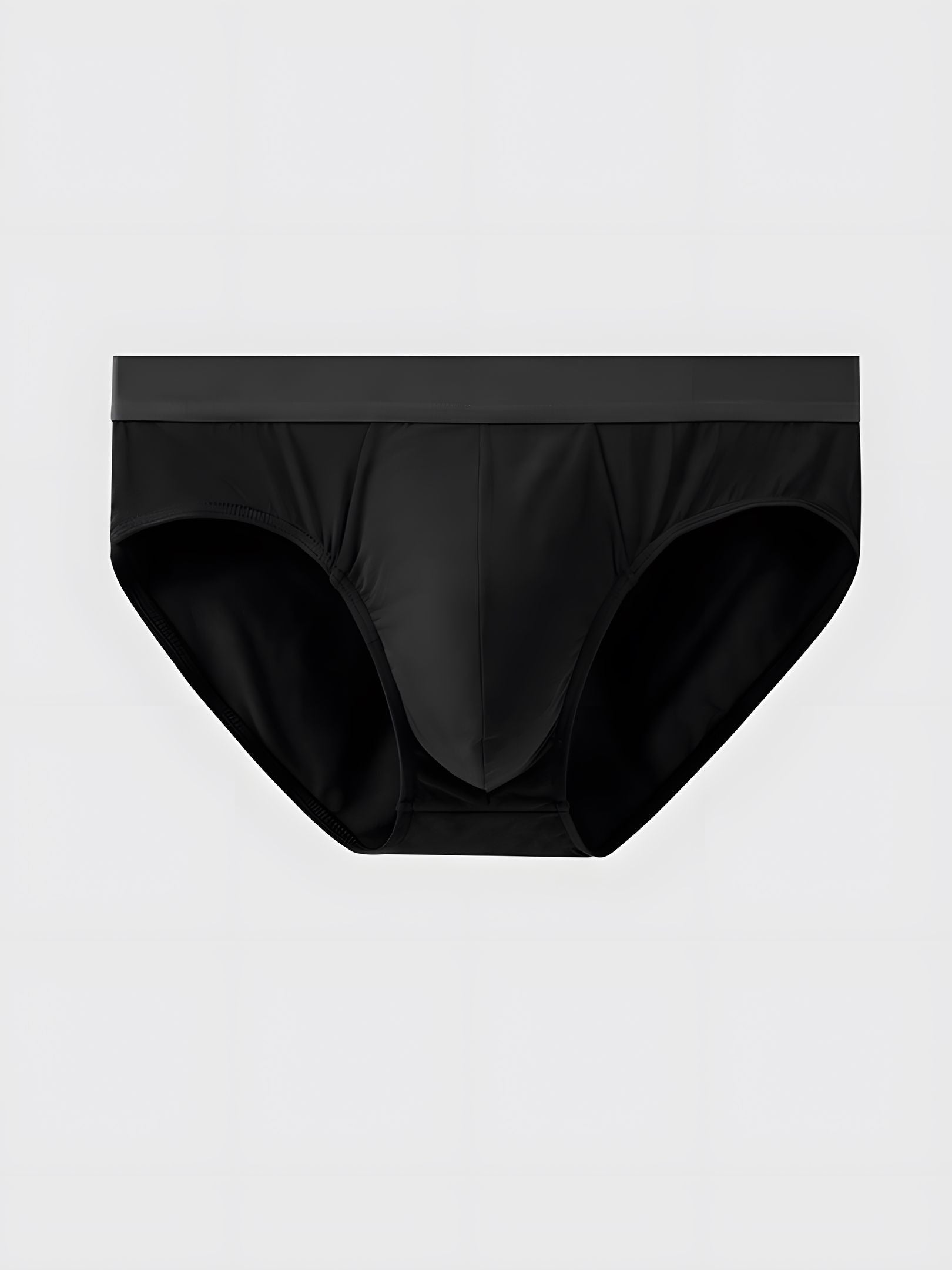 SIIK Silk Men's Summer Thin Breathable Seamless Boxer Briefs Underwear - Black