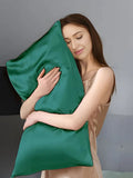 19 Momme Silk Envelope Pillowcase - Queen(20"X30") Bright Green