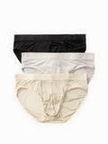 SIIK Silk 3 Pcs Men's Summer Thin Breathable Seamless Boxer Briefs Underwear