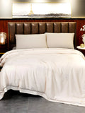 Mulberry Silk Jacquard Filled Comforter For All Season - Champagne