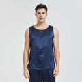 SIIK Pure Silk Men's Casual Tank Top - Dark Blue