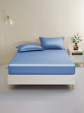 19 Momme Silk Fitted Sheet - Blue
