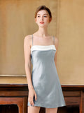 SIIK Pure Silk One Shoulder Criss Cross Backless Dress