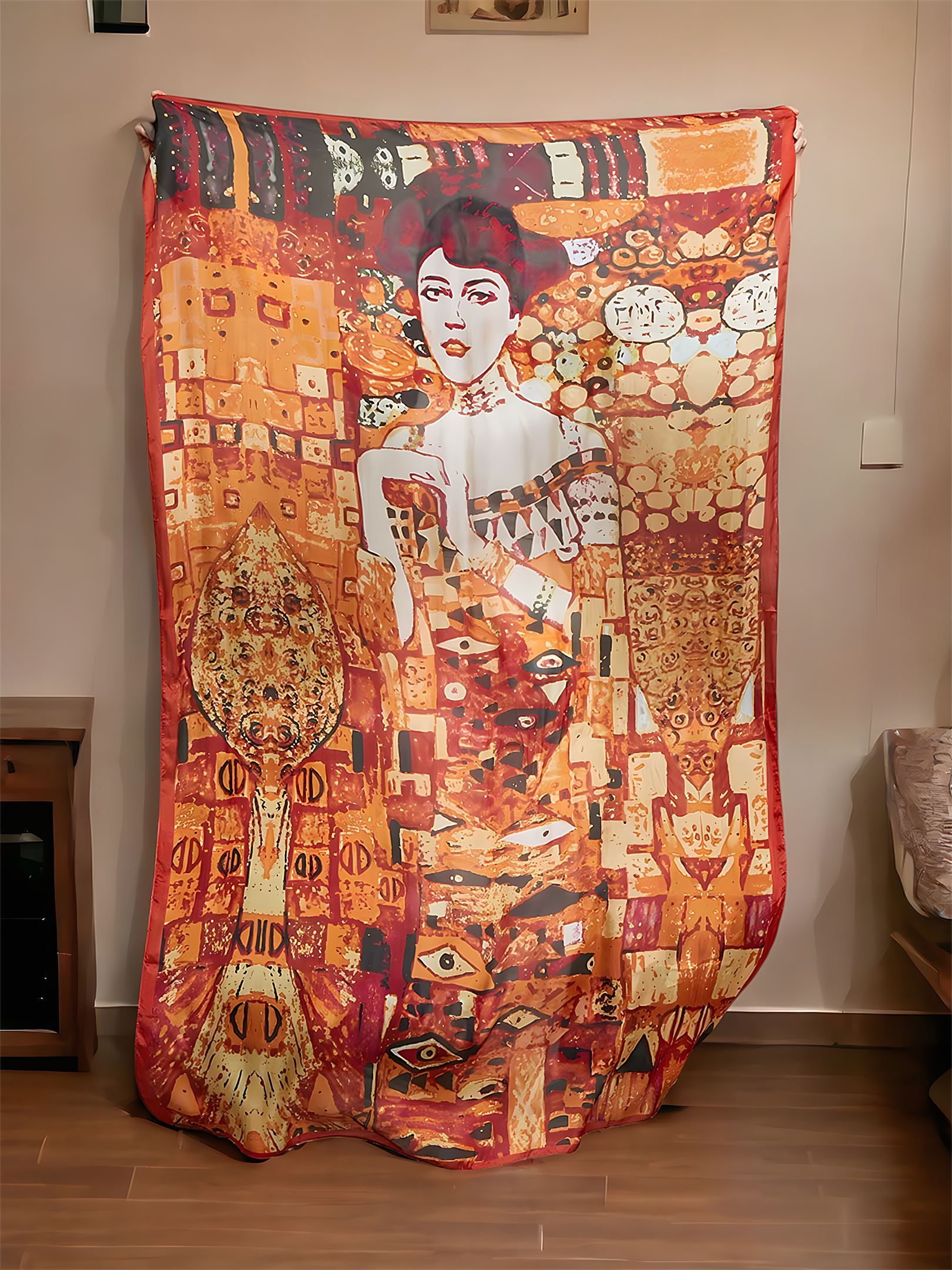 SIIK Pure Silk Printed Rectangle Scarf / Shawl 175x105cm