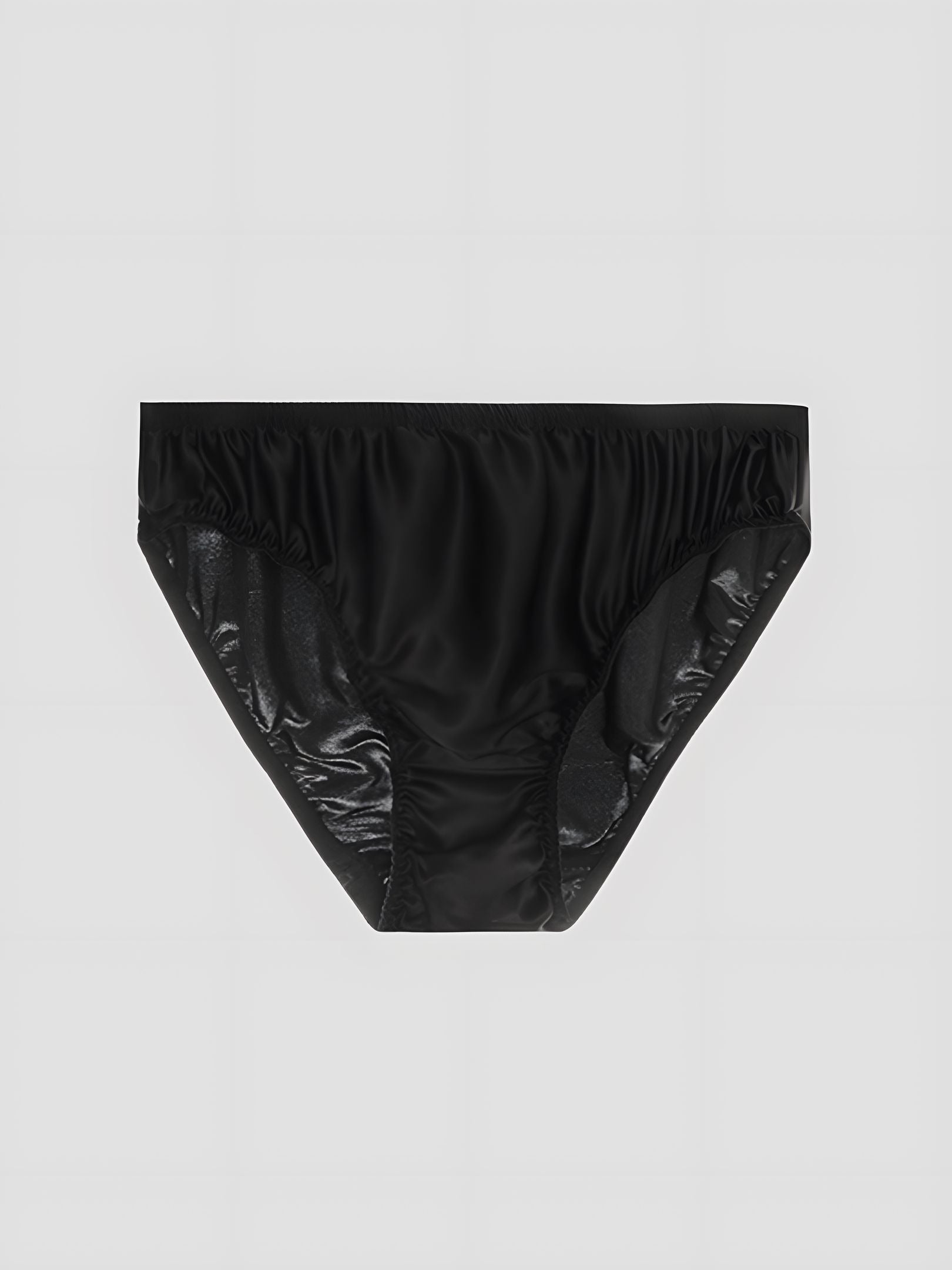 SIIK Silk Men's Satin Breathable Briefs Underwear - Black