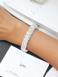 3Pcs Bundle Pop Of Brights Silk Scrunchie - White